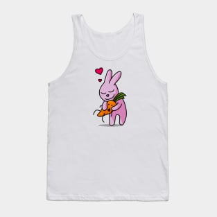 Rabbit hugs the carrot Tank Top